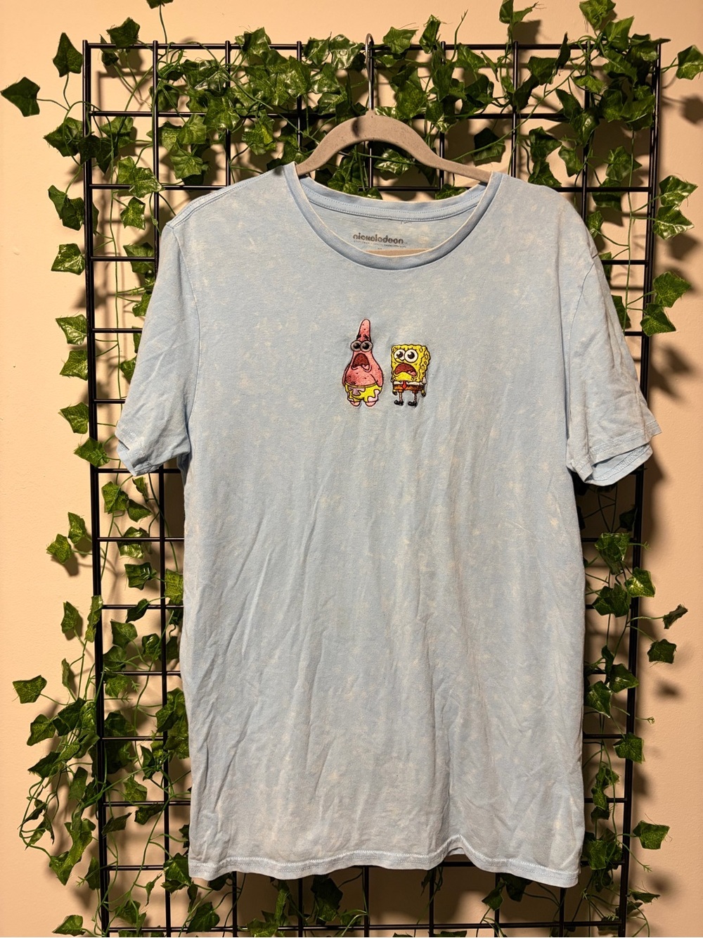 Nickelodeon Light Blue SpongeBob & Patrick Graphic Tee